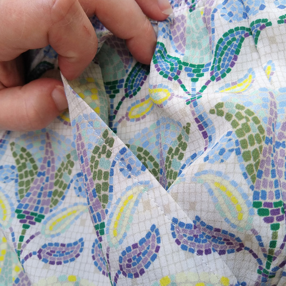 Tory Burch Silk Pastel Mosaic Tassel Tie Romper - Picture 6 of 8